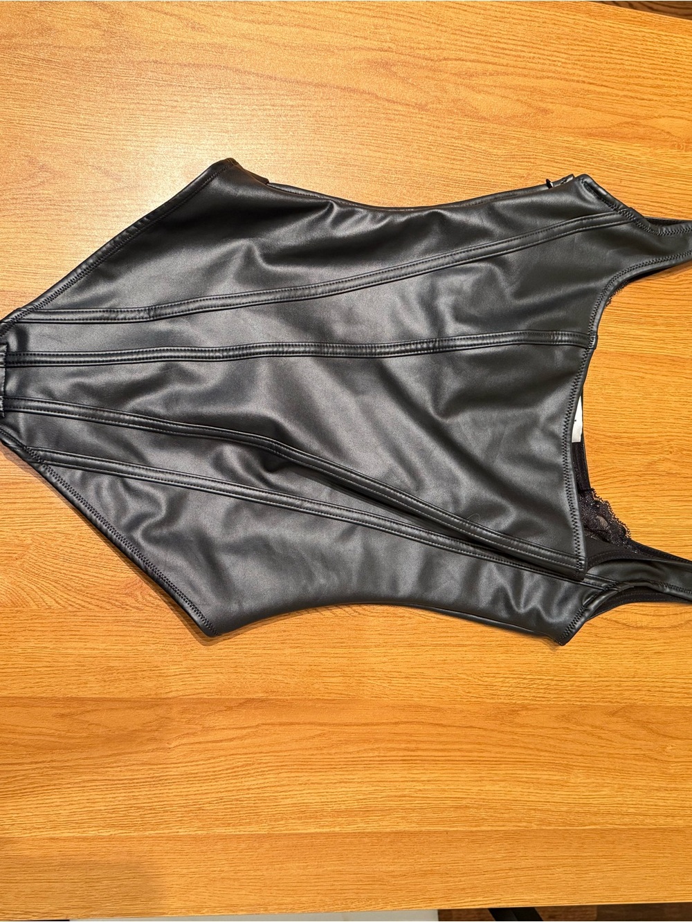 Popilush faux leather  body suit